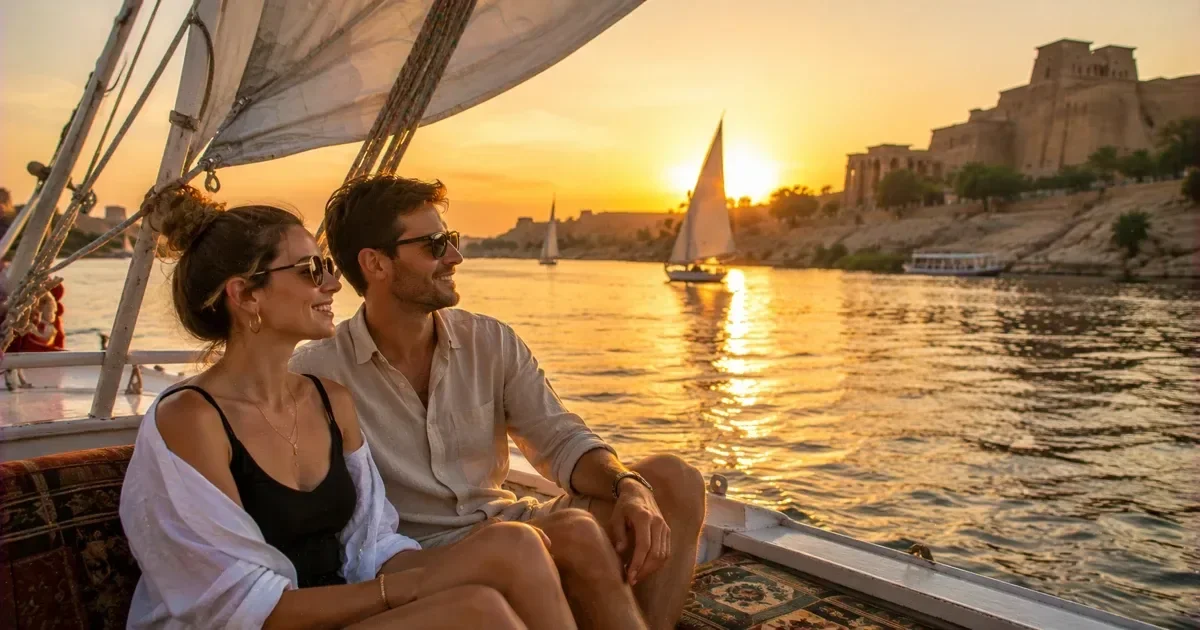 Private Sonnenuntergangsfahrt mit der Felucca in Assuan — view 3